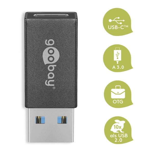 goobay USB-A naar USB-C Adapter