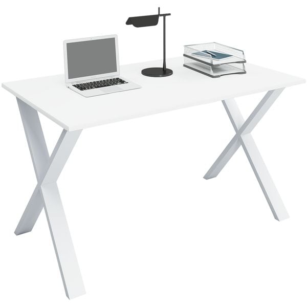 Vcm Bureau Lona 140 cm, X-onderstel wit
