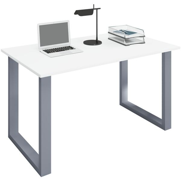 Vcm Bureau �Lona� 140 cm, beugel-poot zilver