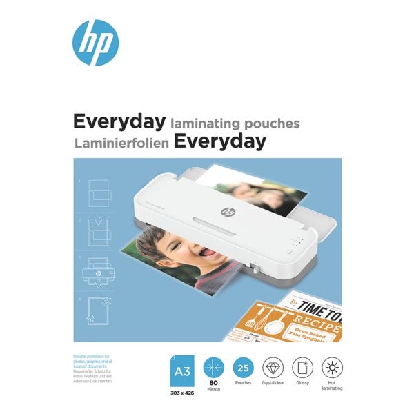 HP 25 stuk(s) Lamineerfolie Everyday A3 80 micron glanzend