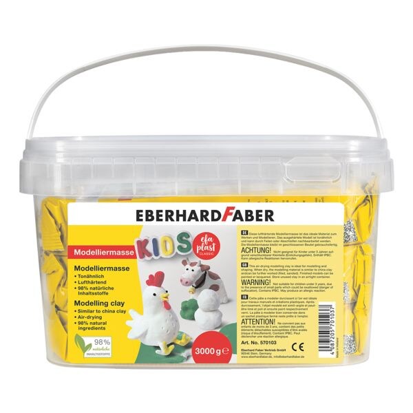 EBERHARD FABER Klei EFA PLAST Kids - 3 kg wit
