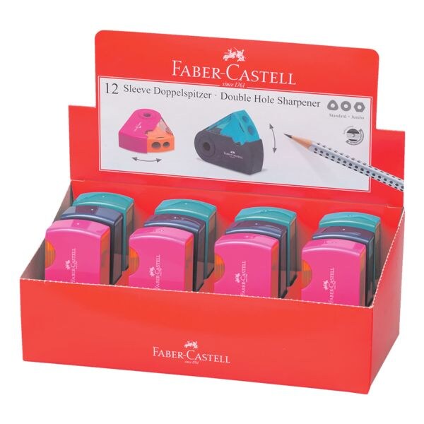 Faber-Castell Pak met 12 dubbele puntenslijpers �Sleeve Trend�