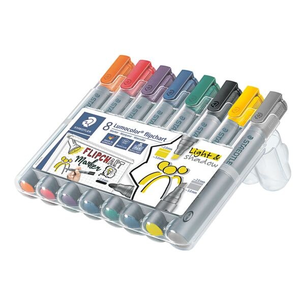 STAEDTLER Doos met 8 flipchart markers »Lumocolor« STAEDTLER Doos met 8 flipchart markers »Lumocolor«