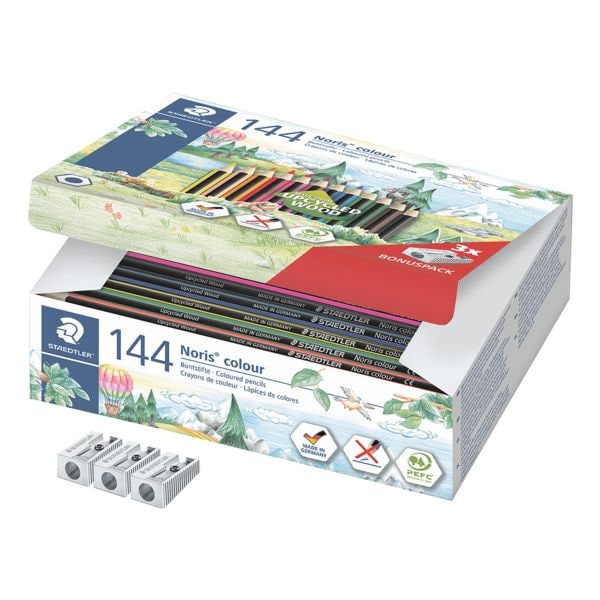 STAEDTLER Pak met 144 kleurpotloden Noris colour in kartonnen doos