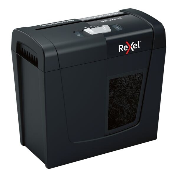papiervernietiger Rexel Secure X6, Veiligheidsklasse 4, snippers (4 x 40 mm), tot 6 bladen