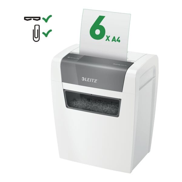 papiervernietiger LEITZ IQ Home, Veiligheidsklasse 4, snippers (4 x 28 mm), tot 6 bladen