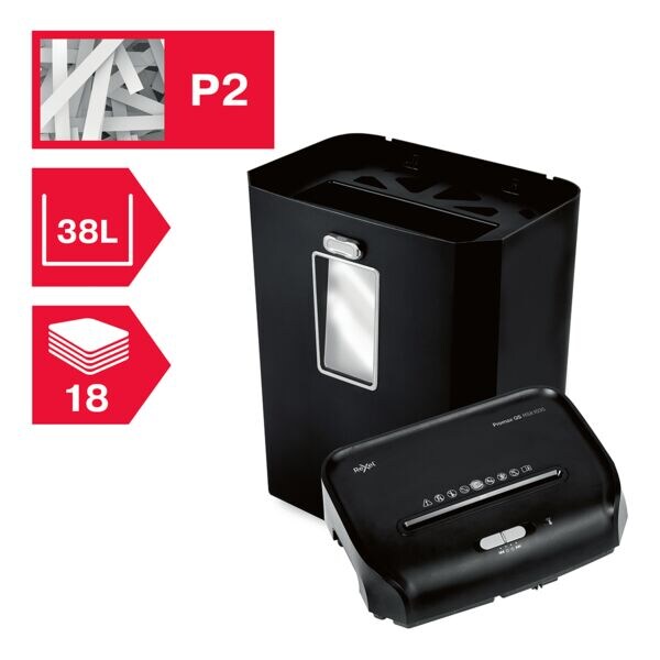 papiervernietiger Rexel ProMax RSS1838, Veiligheidsklasse 2, stroken (6 mm), tot 18 bladen