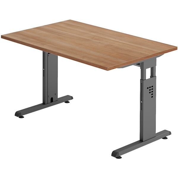 HAMMERBACHER Bureau O-Line 120 cm, L-onderstel antracietkleur