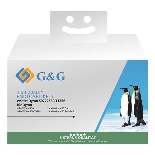 G&G Etiketten vervangt Dymo 11356/ S0722560 41 x 89 mm - 300 stuks
