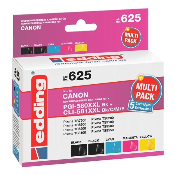 Edding Inktset vervangt Canon »PGI-580XXL BK/CLI-581XXL Multipack« -  voordelig bij OTTO Office kopen.
