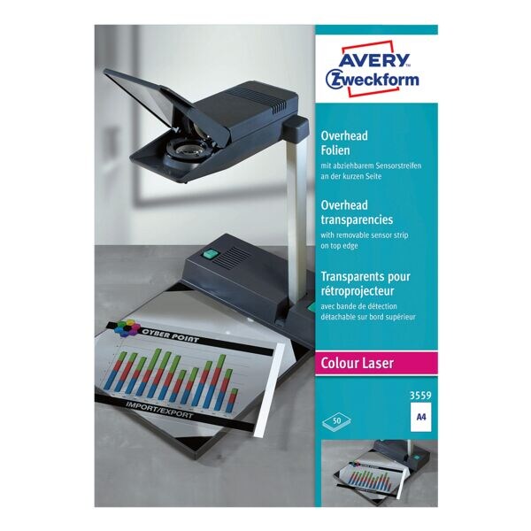 Avery Zweckform Overhead color laser sheets Sensorstrepen kort