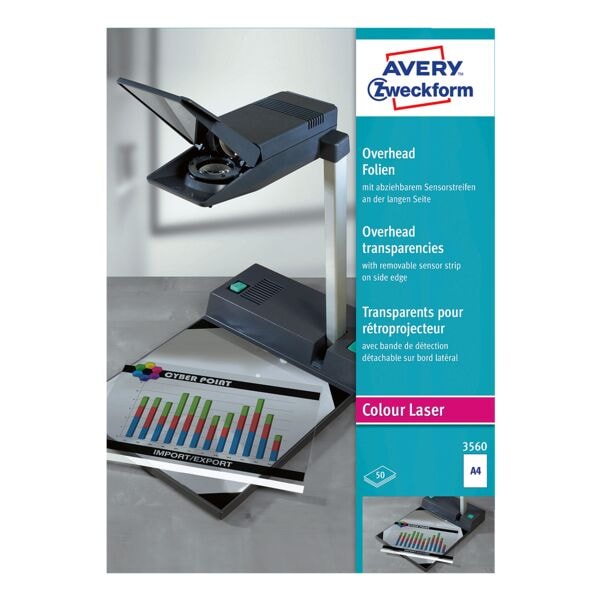 Avery Zweckform Overhead color lasersheets Sensorstrepen lang