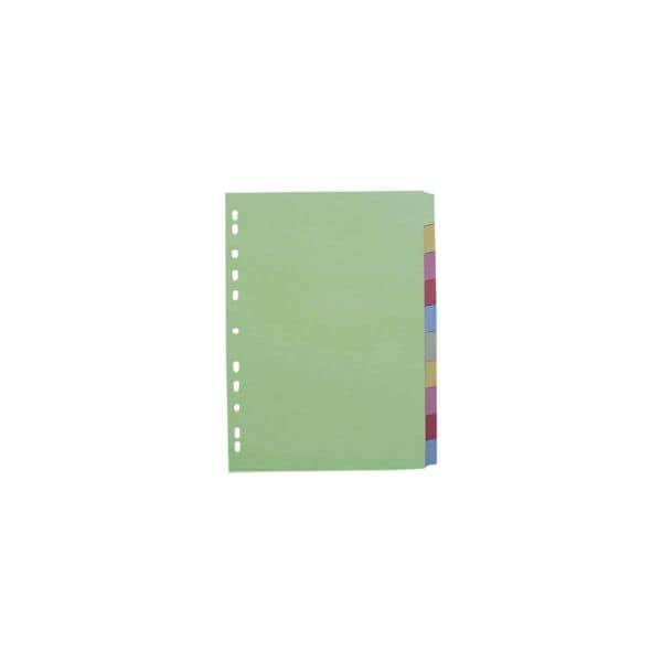 OTTO Office Nature tabbladen, A4 10-delig, meerkleurig, gerecycleerd karton