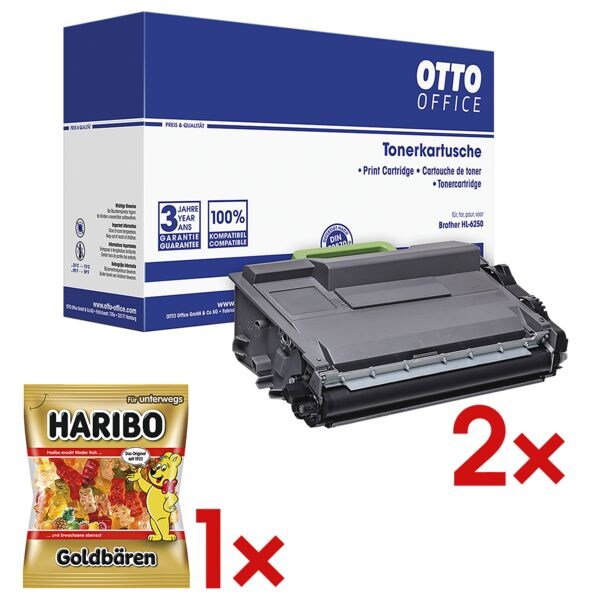OTTO Office 2x toner vervangt Brother TN-3480 incl. fruitgom Goldbren