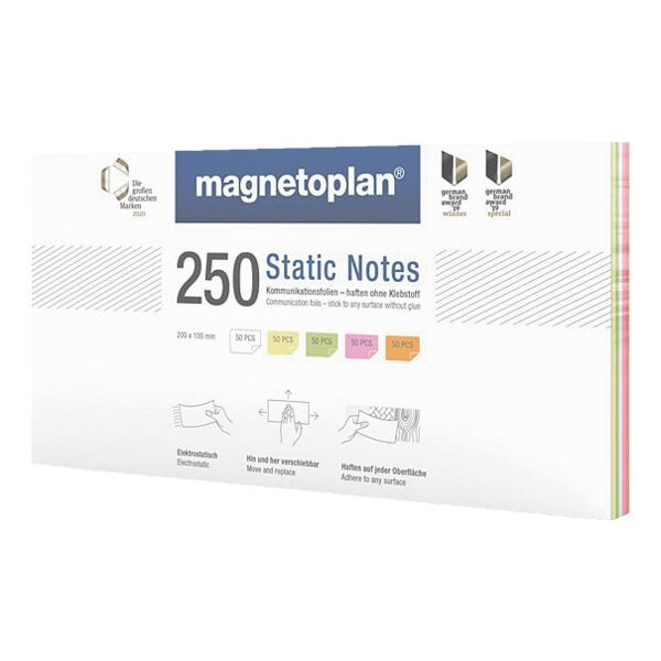 Magnetoplan Presentatiekaarten �Static Notes� 200 x 100 mm