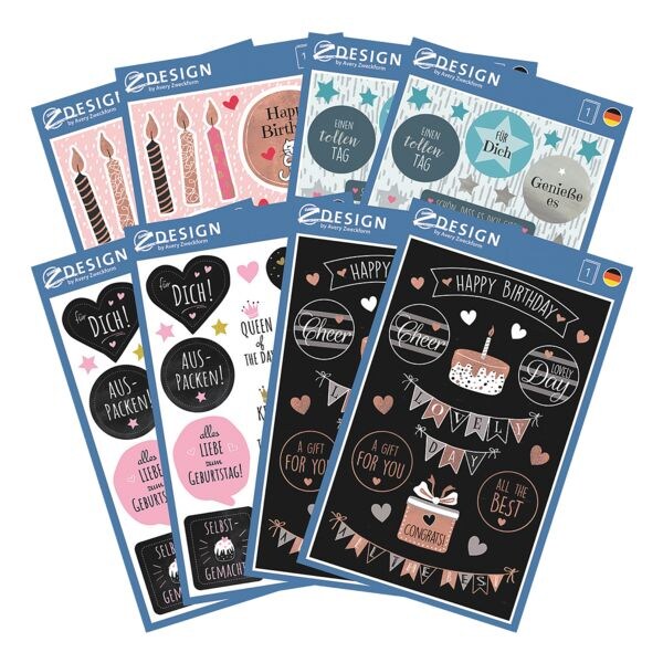 Avery Zweckform Stickerset »Verjaardag« Avery Zweckform Stickerset »Verjaardag«