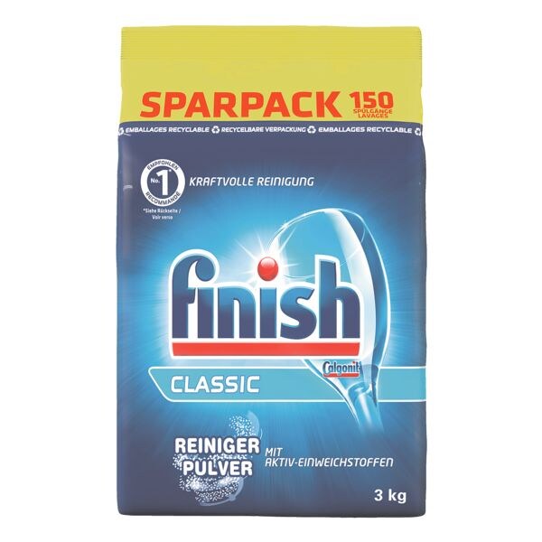 finish Spaarverpakking afwasmiddel poeder Classic finish Spaarverpakking afwasmiddel poeder Classic