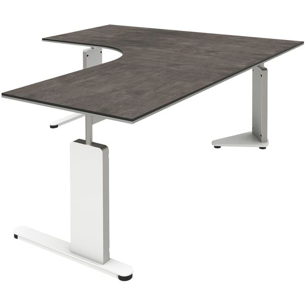Bureau Objekt Plus 180 cm, hoek rechts, L-onderstel
