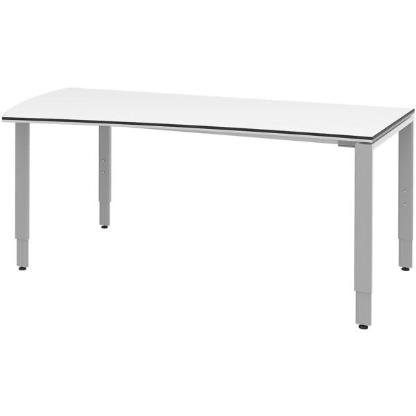 rhr Bureau Objekt Plus 180 cm, 4 poten aluminium kleur