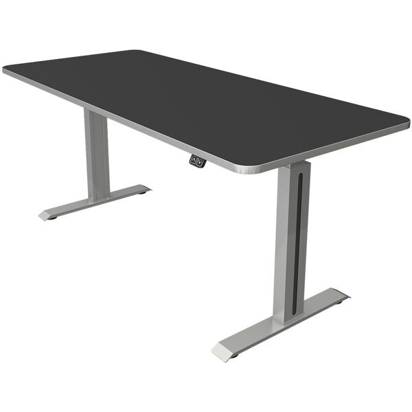 Kerkmann Zit-sta-tafel Move 1 Style 180 cm, T-poot zilver grijs