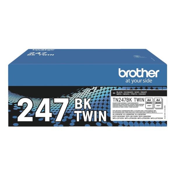 Brother Dubbelpak jumbo toner TN-247BK