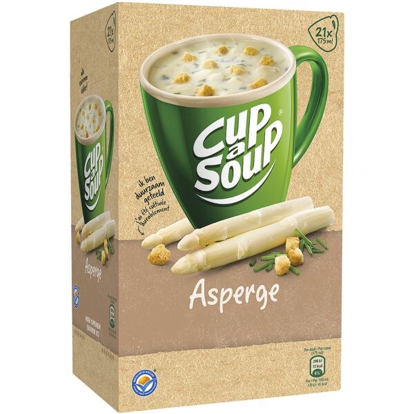 Cup-a-Soup Set van 21 Instant Soepen Aspergecrme en Kaascroutons