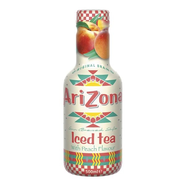 AriZona 6 flessen ijsthee Peach Iced Tea 500 ml
