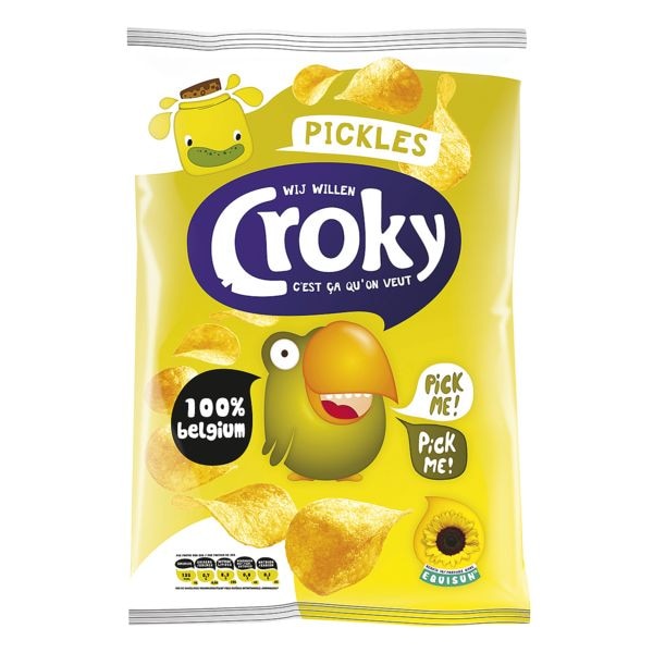 croky Pak met 12 zakjes chips Pickles 100 g