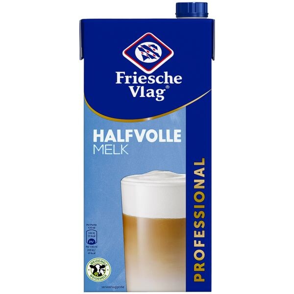 Friesche Vlag Pak met 12 UHT-melk »LangLekker professional« vetarm 1 L