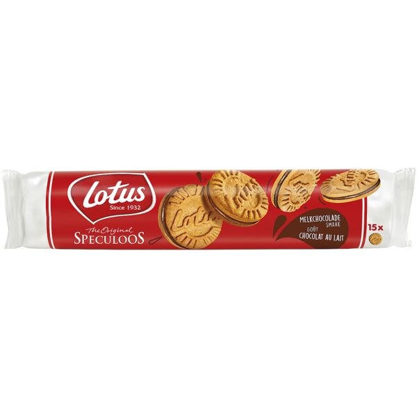 Lotus 9 rollen met 15 gevulde speculooskoekjes Speculoos met chocolade