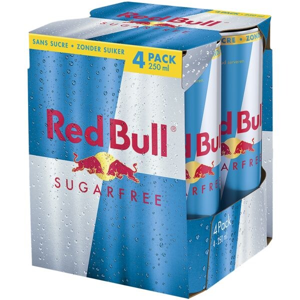 Red Bull Pak met 4 Energy Drinks Sugarfree 250 ml