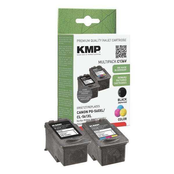 KMP Inktpatroonset vervangt Canon »PG-560XL / CL-561XL« KMP Inktpatroonset vervangt Canon »PG-560XL / CL-561XL«
