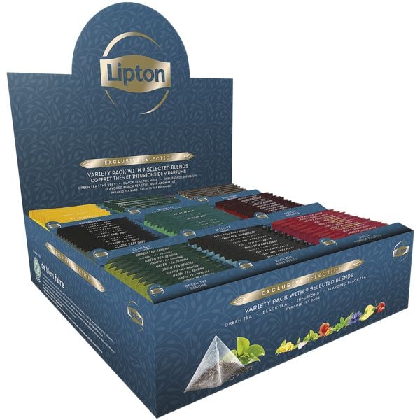 Lipton Theedoos Exclusive Selection 9 variteiten kopjesportie, 108 stuks