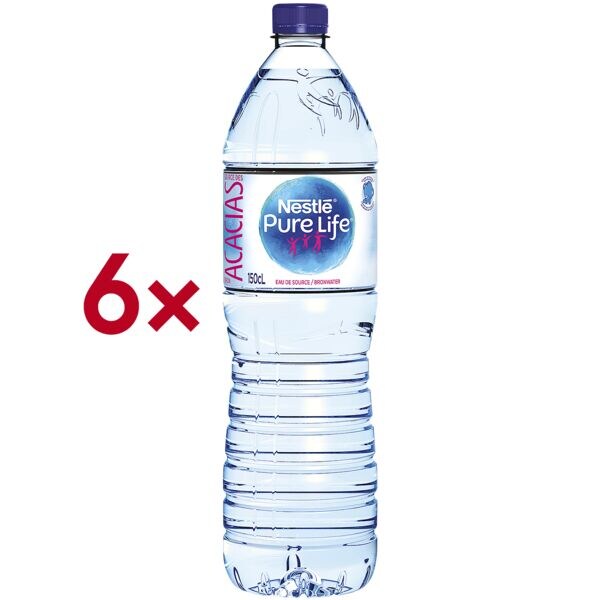 Nestle Set met 6 flessen bronwater �Aquarel� 1,5 liter