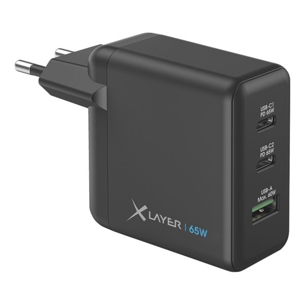 Xlayer Powercharger 65 W - USB-C lader - zwart Xlayer Powercharger 65 W - USB-C lader - zwart