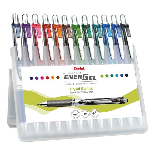 Pentel Set van 12 gelbalpennen Energel BL 77