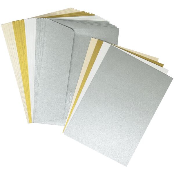 20 gekleurde C6-enveloppen met kaarten »Pollen Chic« 110 x 155 mm