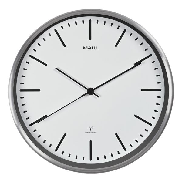 MAUL Radiogestuurde wandklok �MAULfly� � 30,5 cm wit