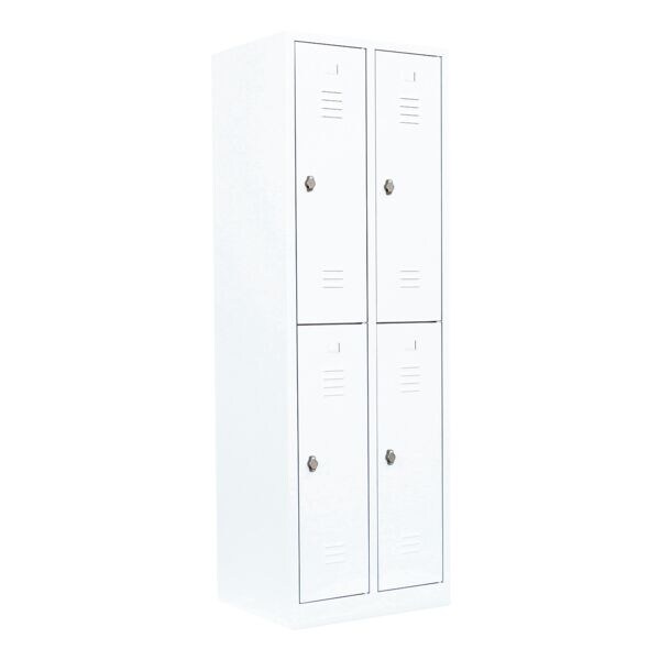 Lllmann garderobekast, 2x2, staal