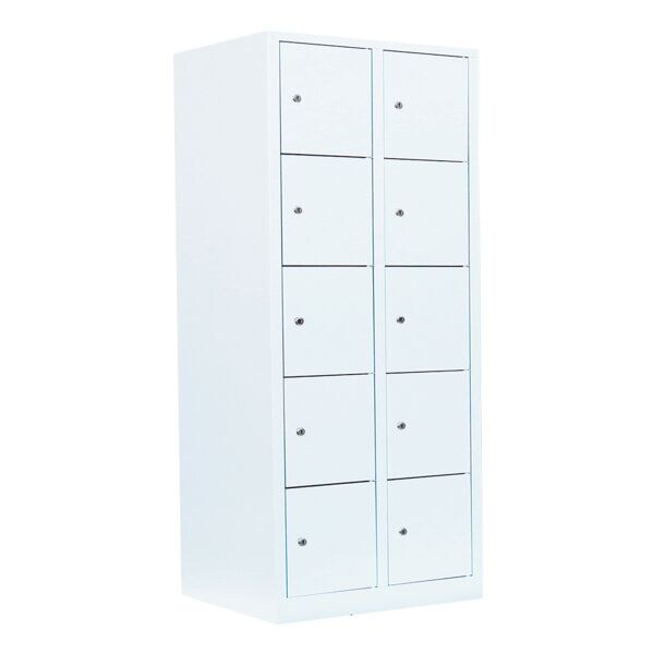 Lllmann garderobekast, 2x5, staal