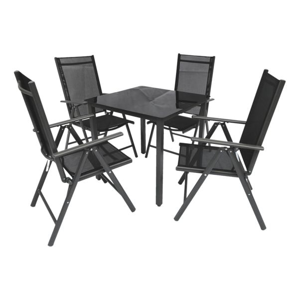 VCM 5-delige tuinzitset 80 cm tafel