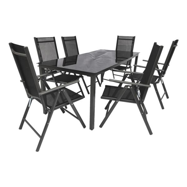 VCM 7-delige tuinzitgroep 190 cm tafel