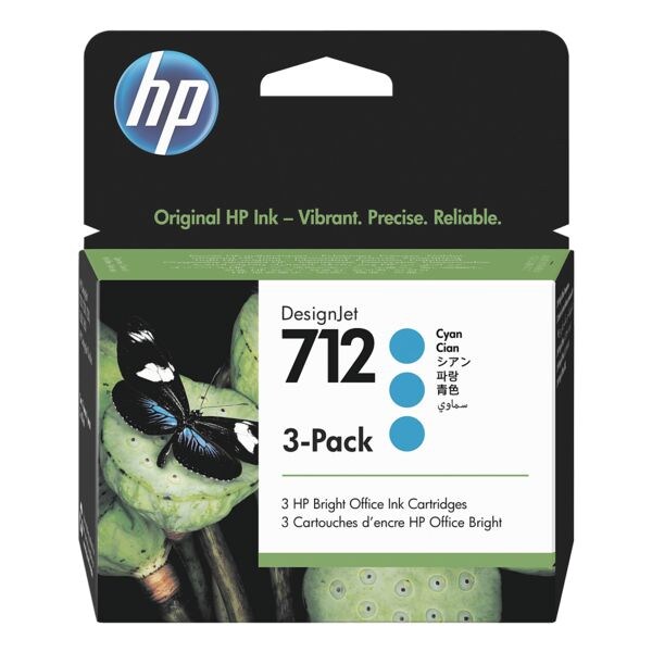 HP Inktpatronenset HP 712, cyaan - 3ED77A