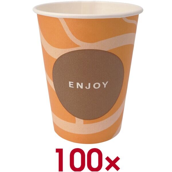 Pak met 100 kartonnen bekers »Enjoy« 150 ml