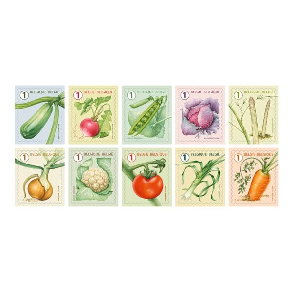 bpost Pak met 50 postzegels Groenten, tarief 1: nationaal non-prior