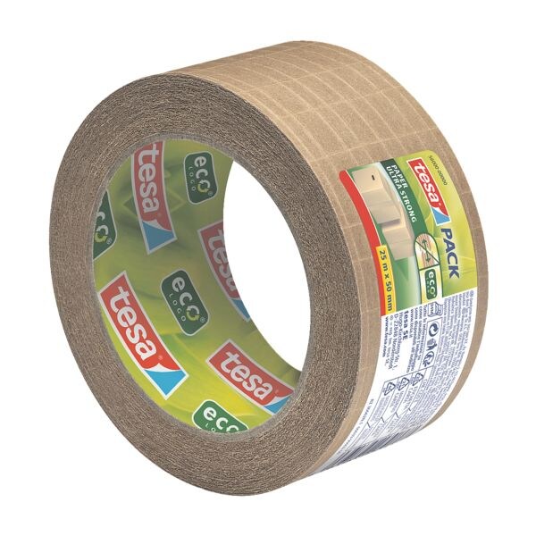 verpakkingstape tesa Paper Ultra Strong ecoLogo, 50 mm breed, 25 m lang bruin