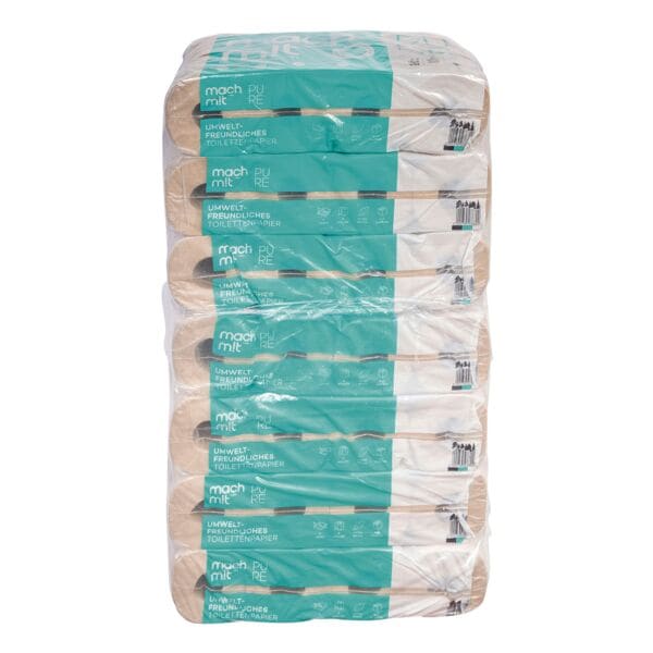wepa Mach mit… Toiletpapier pure 3-laags, grijs - 56 rollen (7 pakken  8 rollen)
