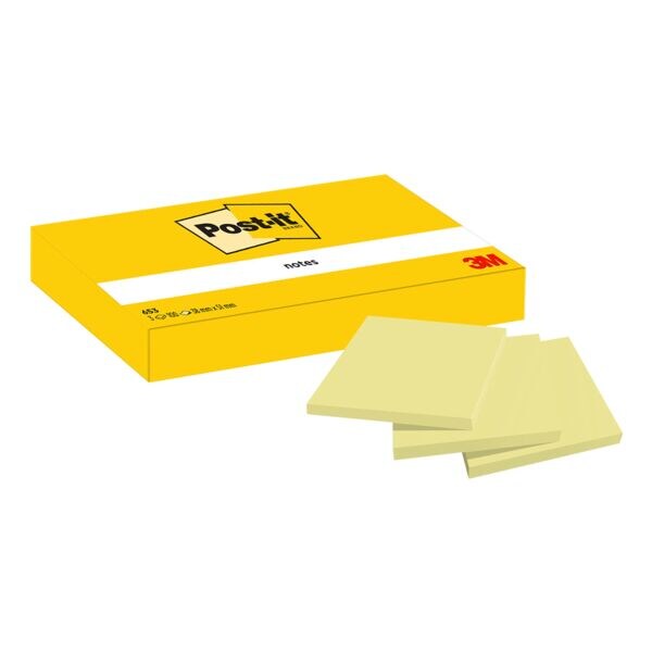 Post-it Notes blok herkleefbare notes  Notes 653 5,1 x 3,8 cm, 300 bladen (totaal), geel