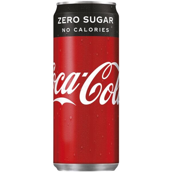 Coca Cola Pak met 24 frisdrankjes Zero 330 ml sleek blikje