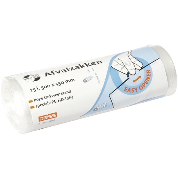 HEAD Afvalzakken »Universal Plus« 25 L transparant - 50 stuk(s)